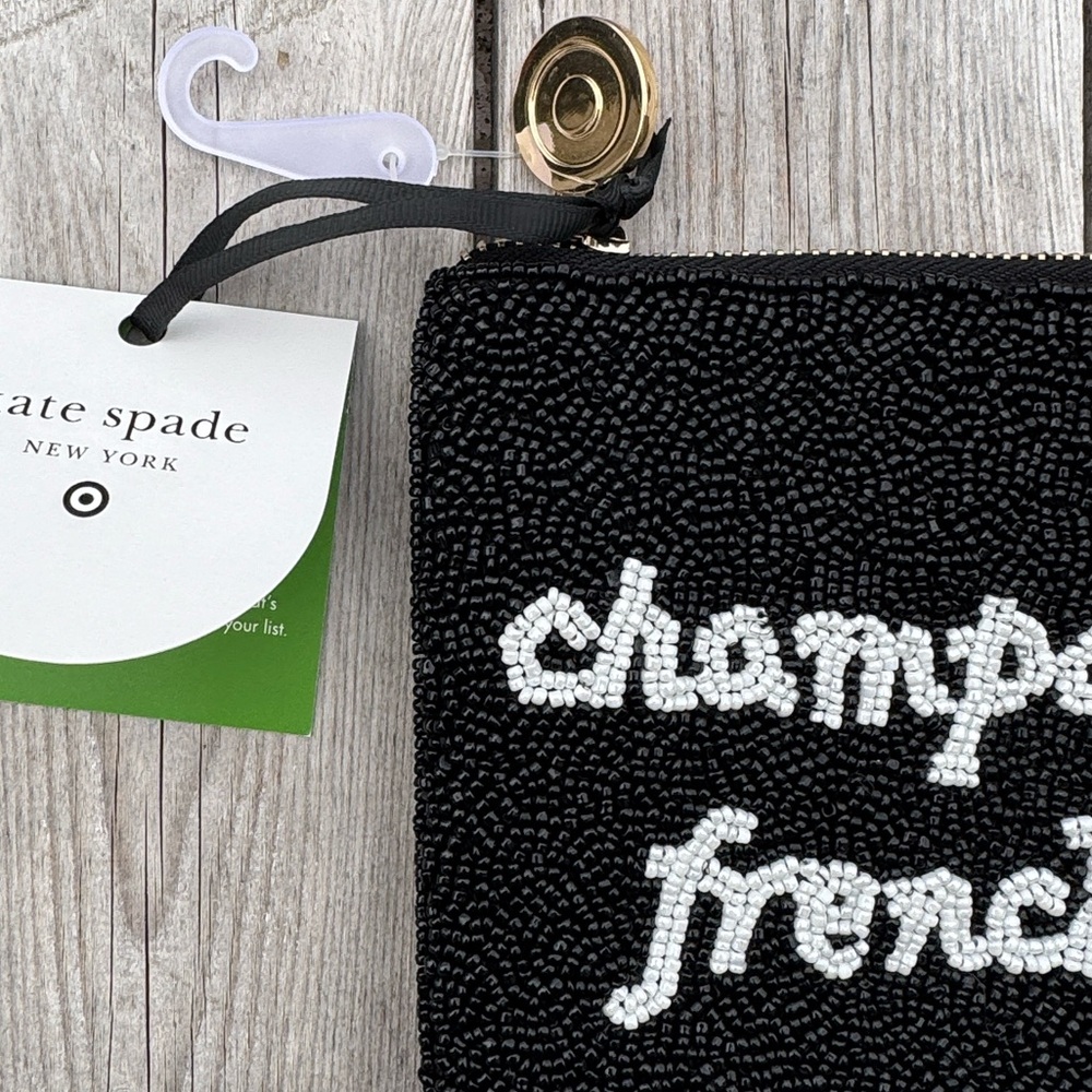 Kate Spade Champagne Beaded Clutch NWT - Picture 3 of 3
